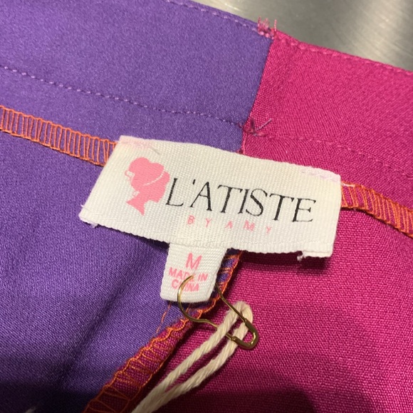 L’Atiste by Amy Colorblock Pants Size M NWT - Picture 6 of 7